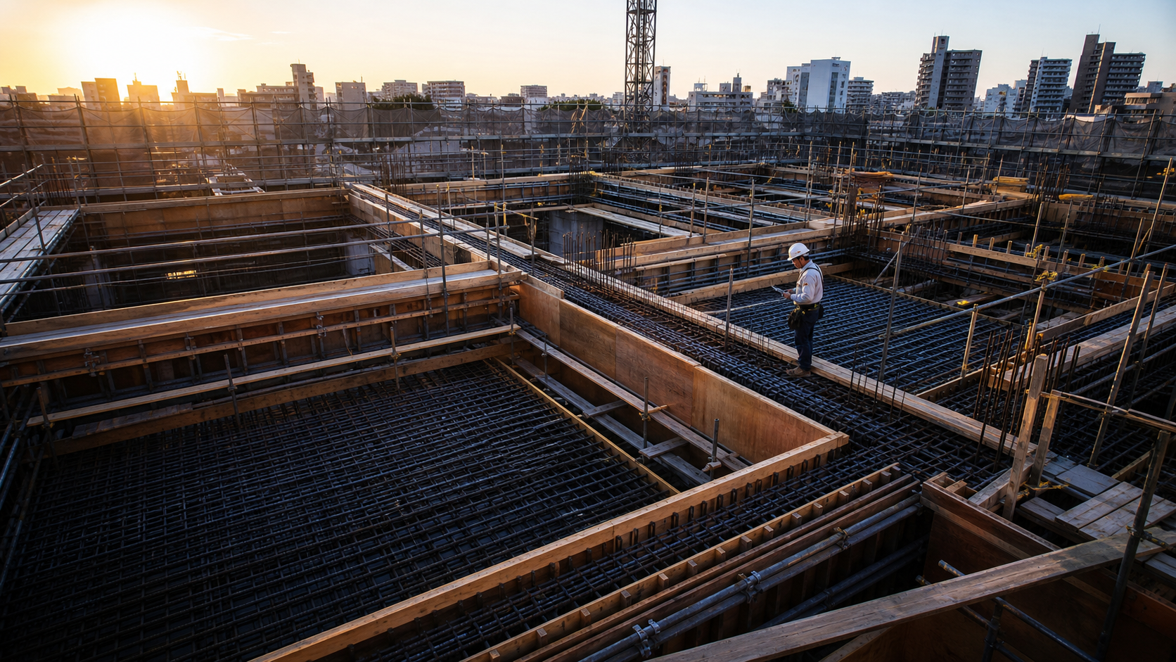 建設現場での土木・基礎工事